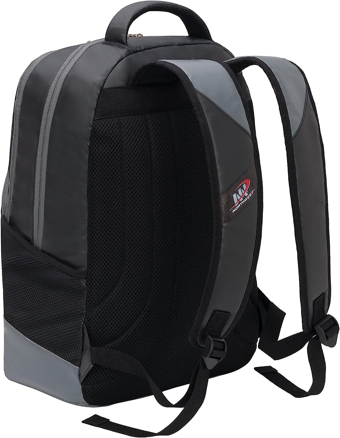Northwest NCAA Alliance Backpack, Classic Black & Grey with Team Logo 19" x 7" x 12" (Iowa Hawkeyes)
