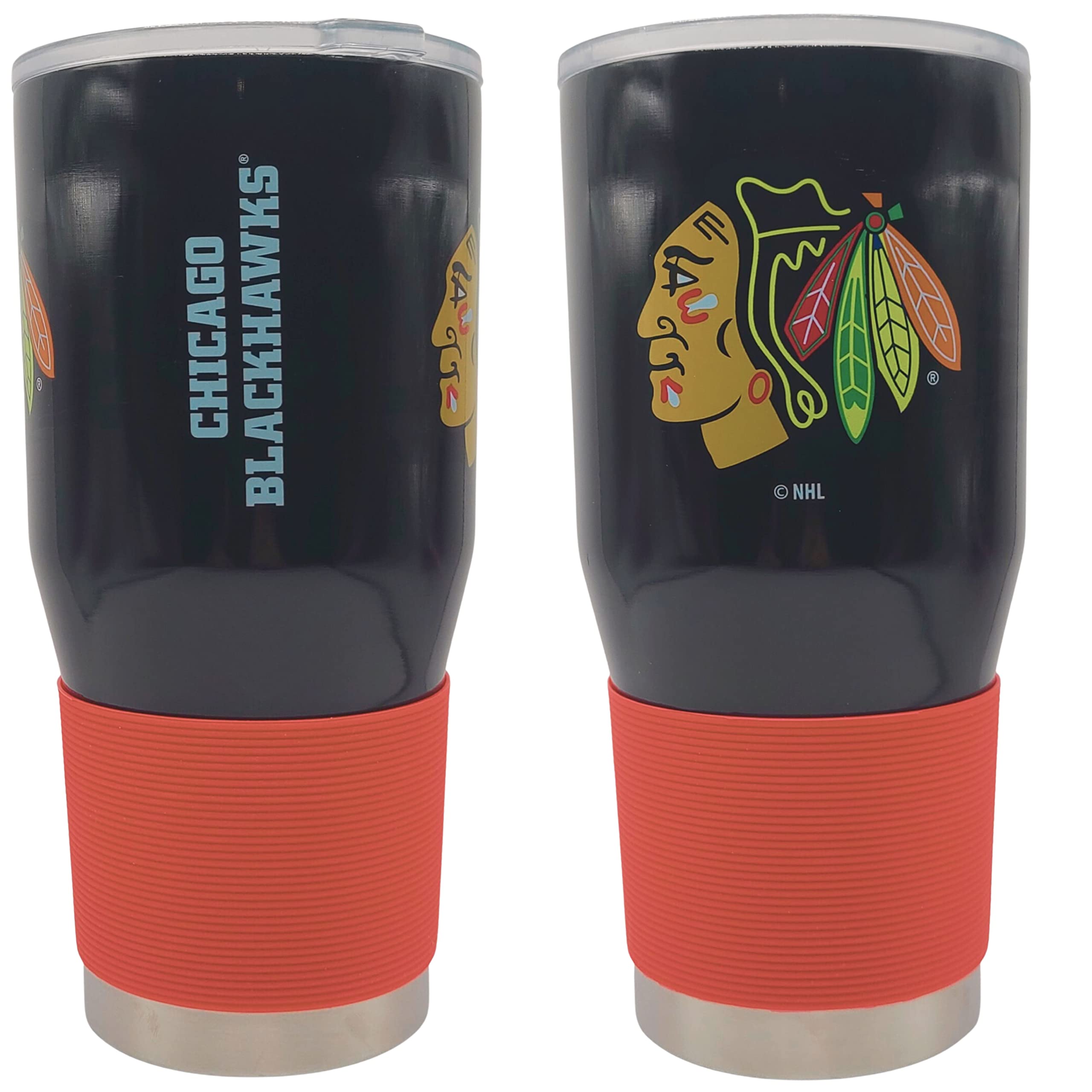 Boelter Brands Licensed NHL Alternate Color Style Stainless Steel Double Wall Vacuum Insulated Ultra 30oz Travel Tumbler (Chicago Blackhawks)
