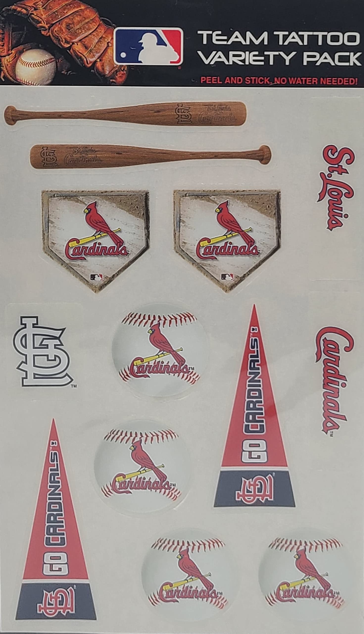 Rico MLB Cardinals-STL Tattoo Variety Pack