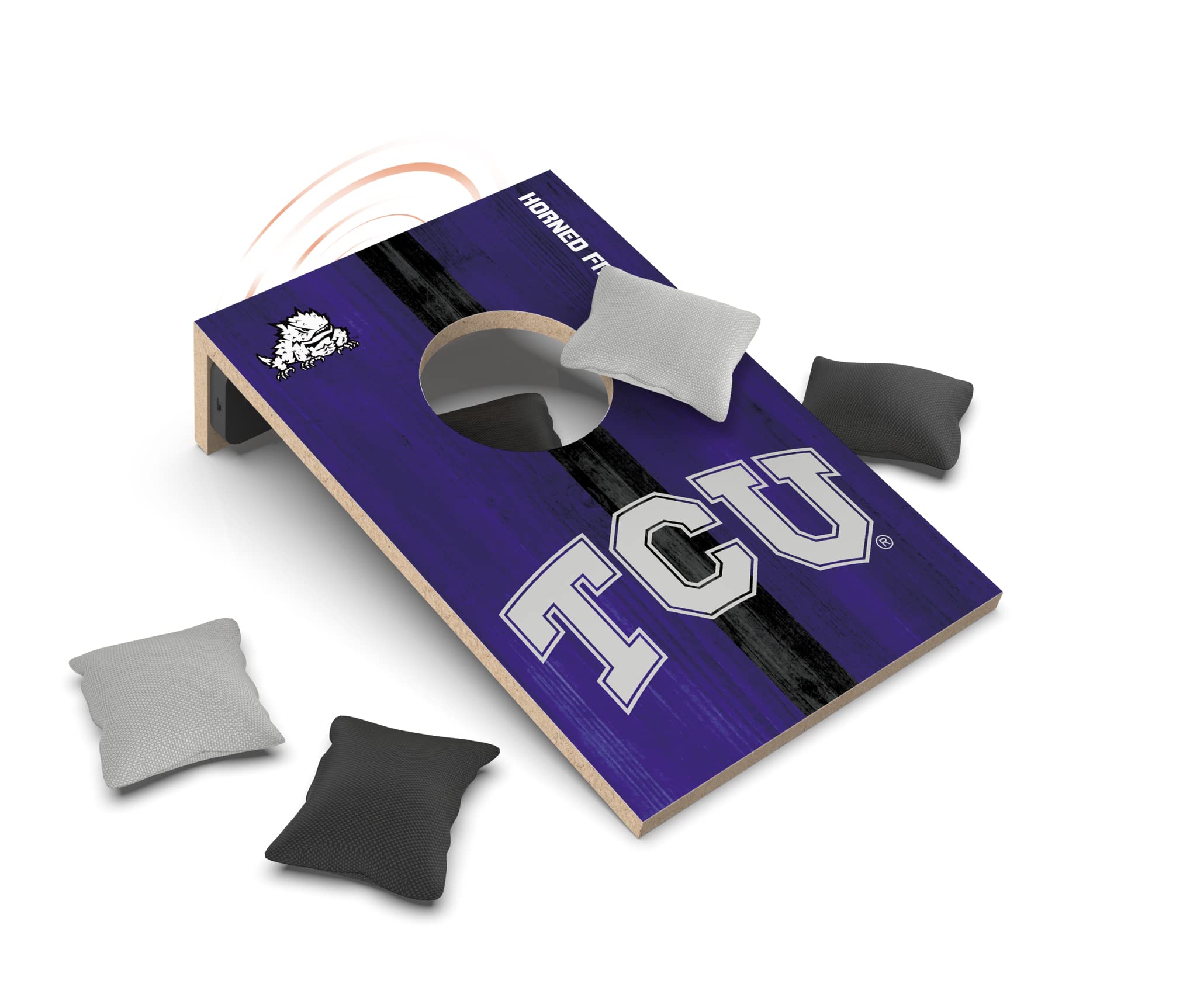 SOAR NCAA Tabletop Cornhole Game and Bluetooth Speaker, TCU Horned Frogs