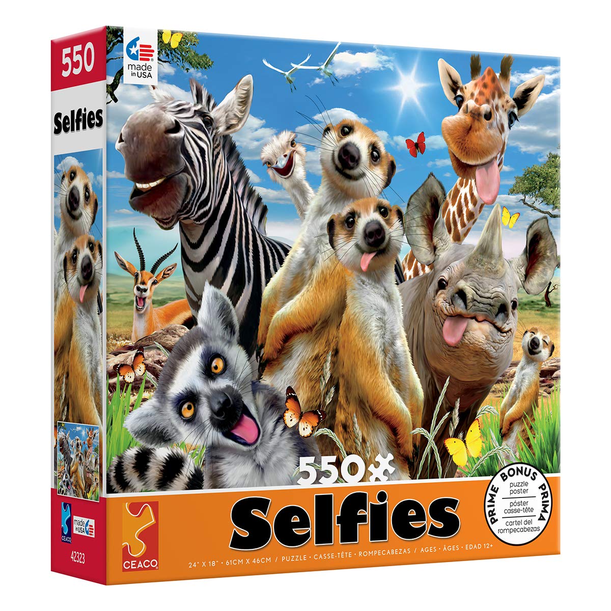 Ceaco - Selfies -African Sun - 550 Piece Jigsaw Puzzle