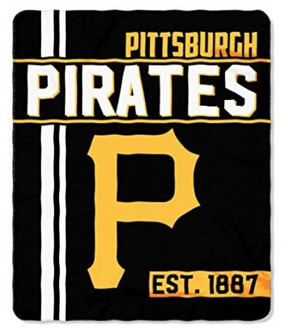 Northwest MLB Pittsburgh Pirates Micro Raschel Throw, One Size, Multicolor