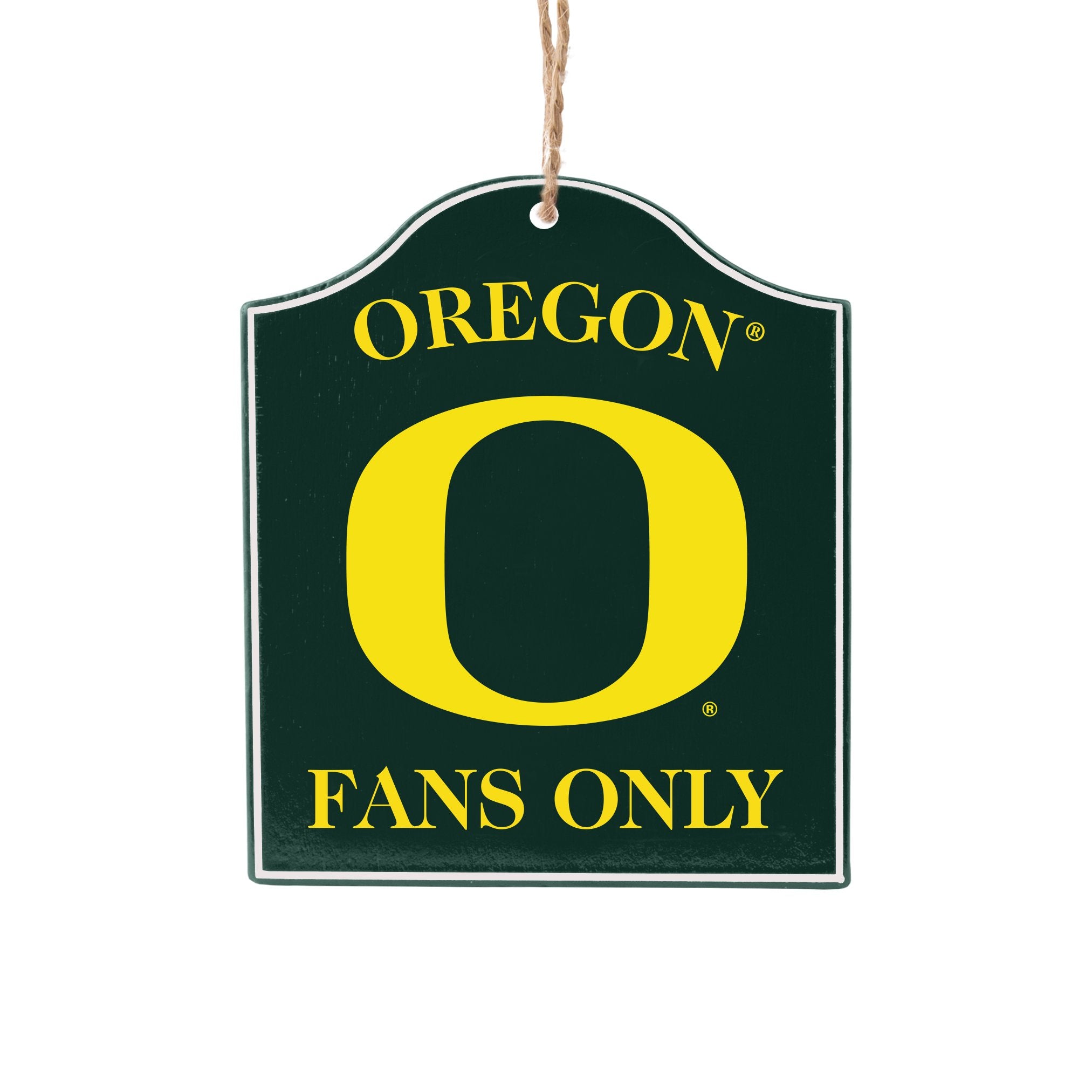 Boelter Brands NCAA Oregon Ducks Wooden Fan Sign Ornament