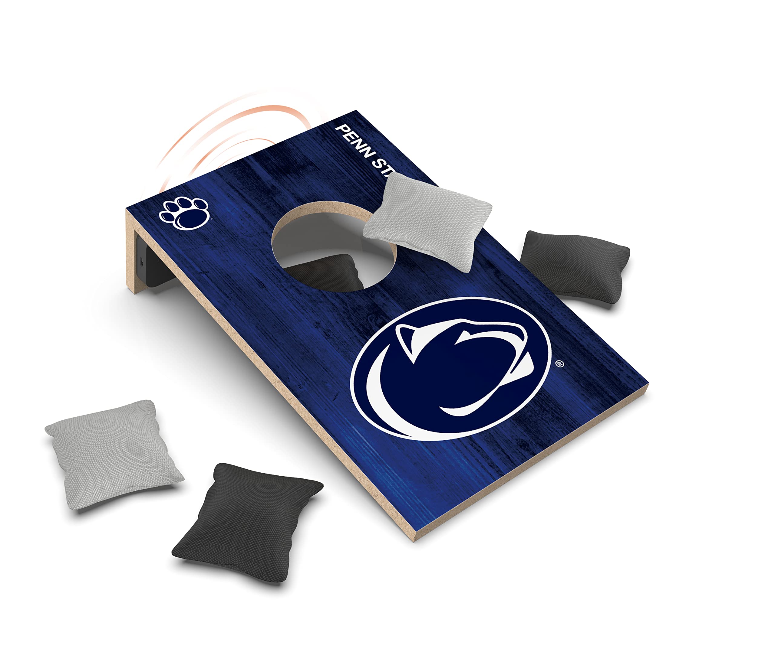 SOAR NCAA Tabletop Cornhole Game and Bluetooth Speaker, Penn State Nittany Lions