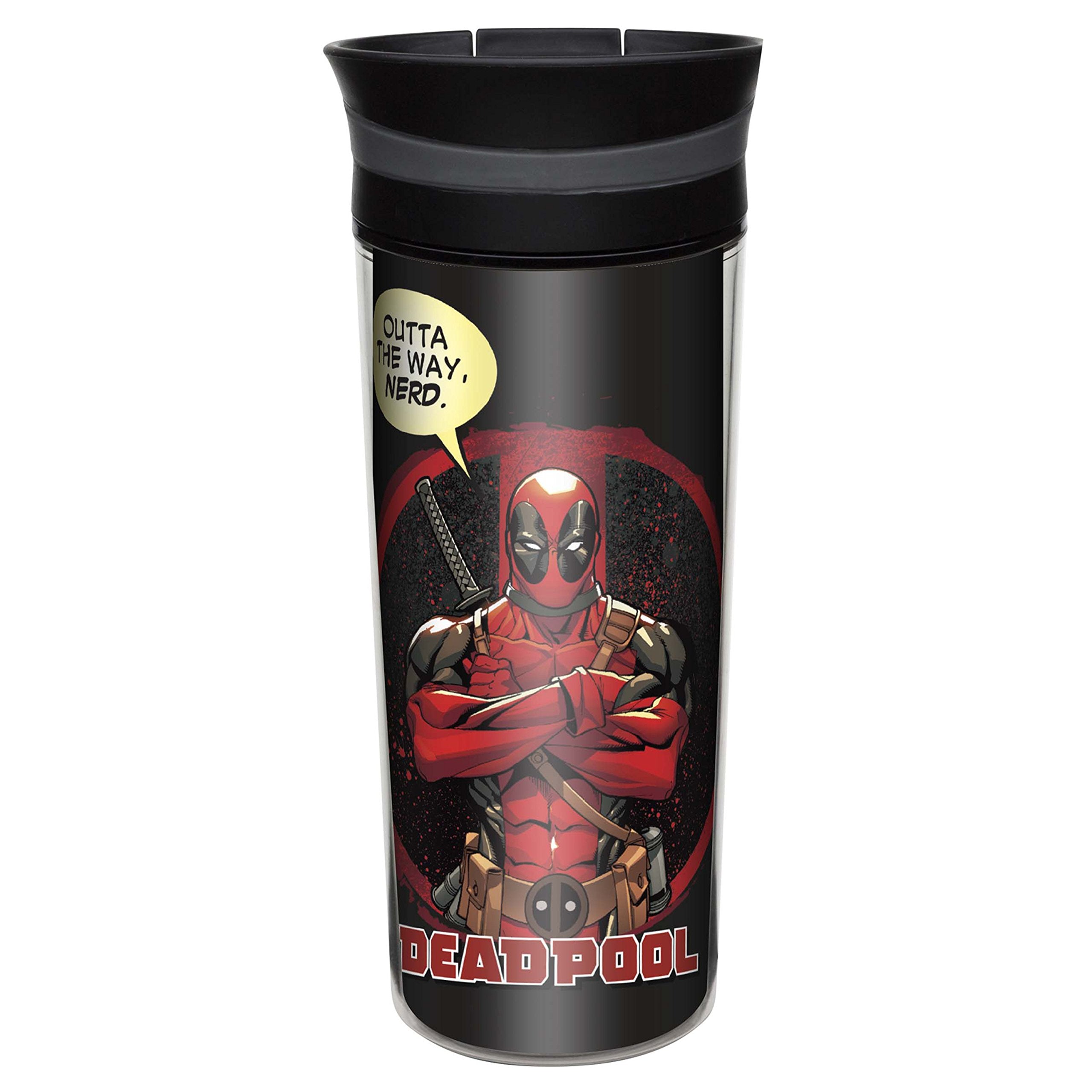 Zak Designs Marvel Deadpool Comics Insulated Tumblers, 1 Count (Pack of 1), 0