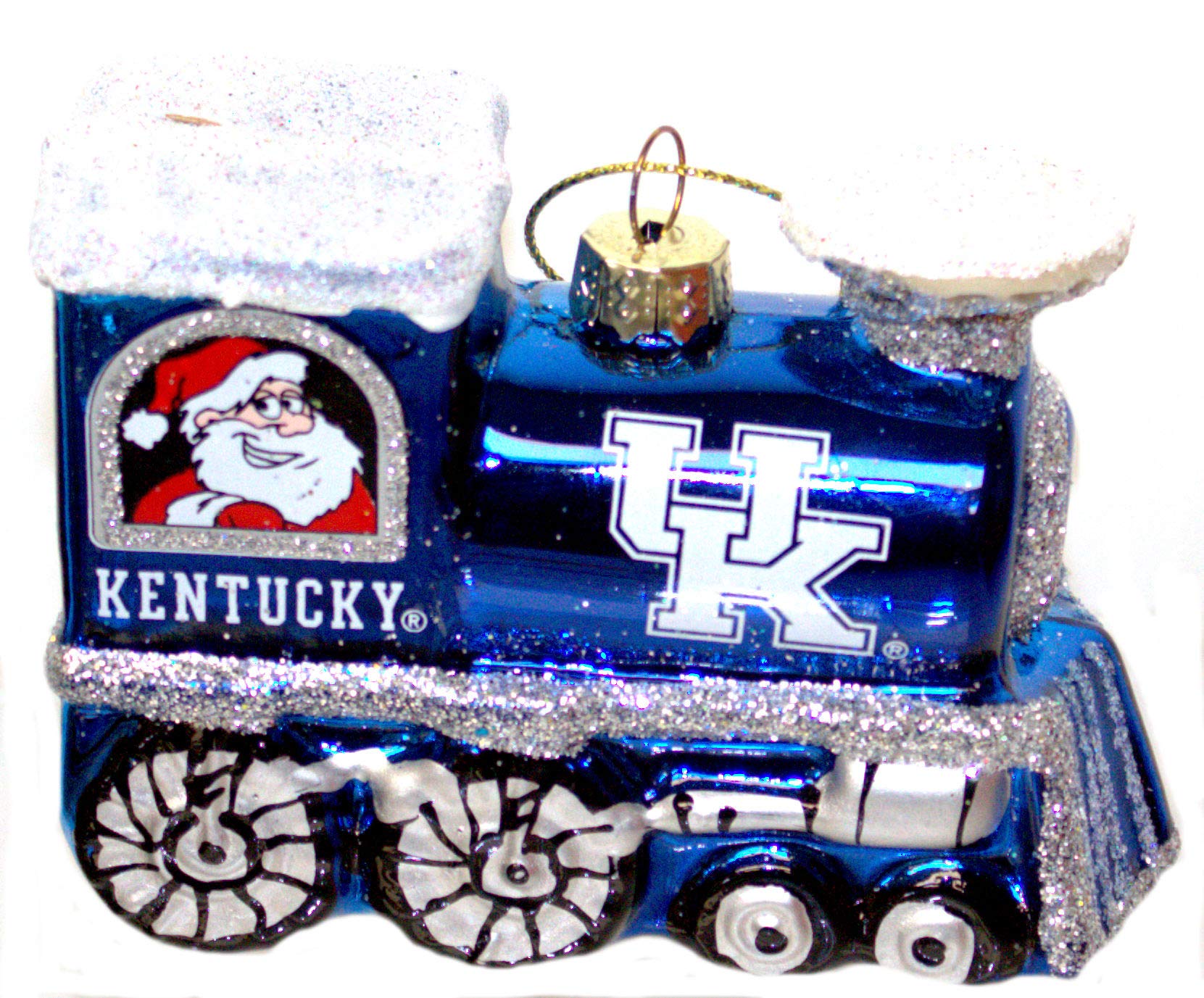 Boelter Brands Kentucky Wildcats Blown Glass Train Ornament