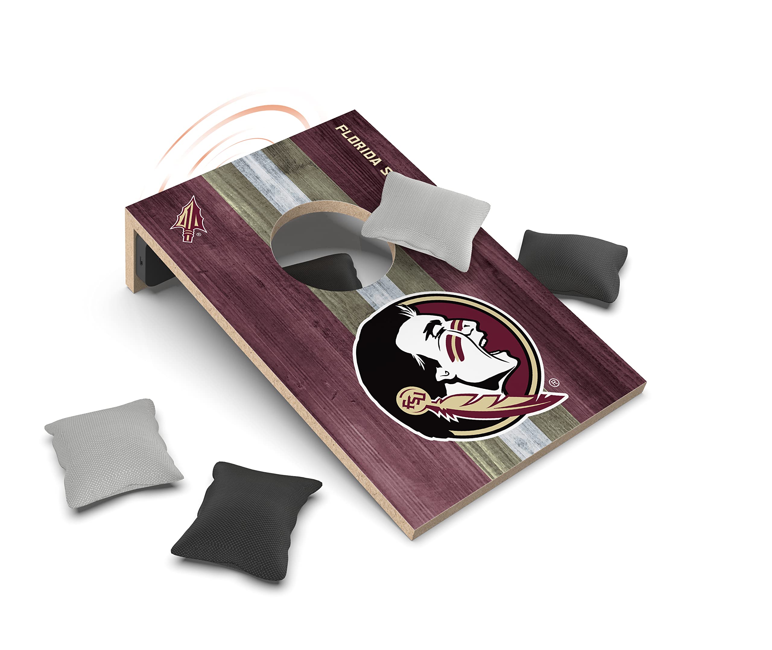 SOAR NCAA Tabletop Cornhole Game and Bluetooth Speaker, Florida State Seminoles