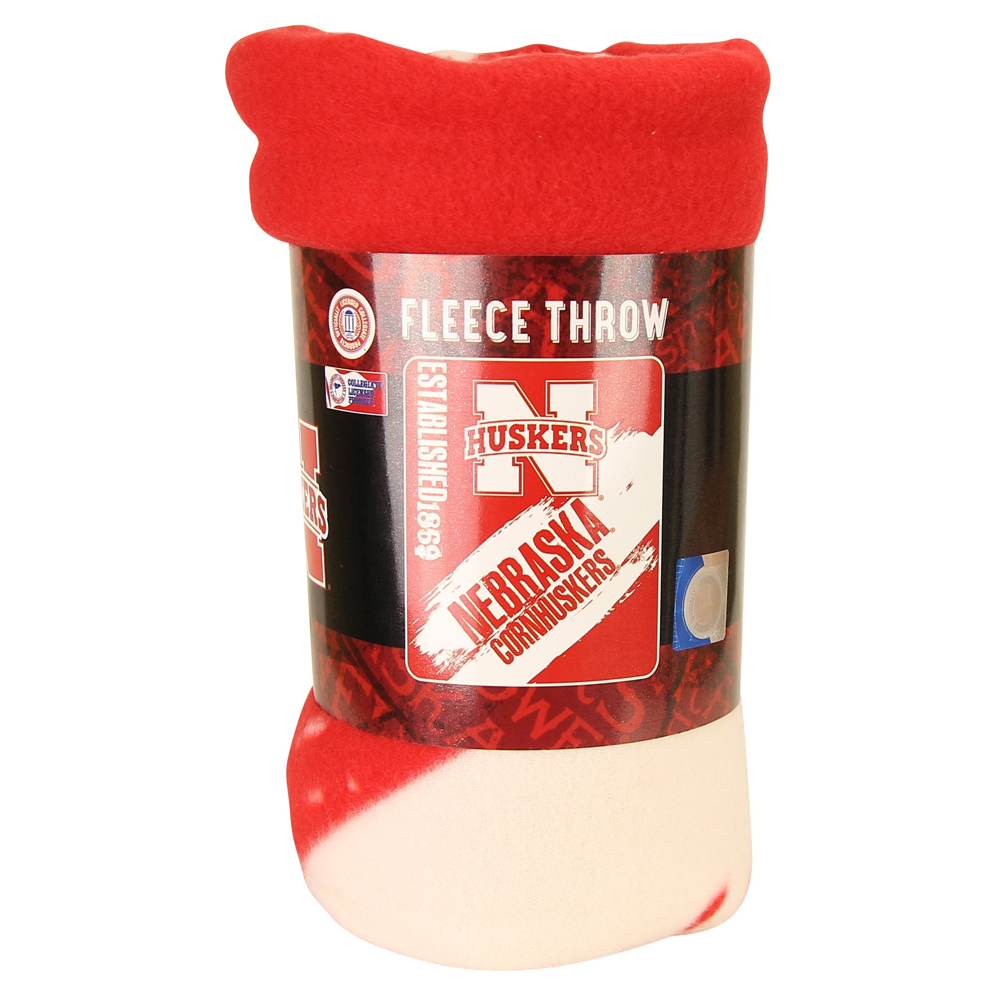 The Northwest Company NCAA Collegiate School Logo Fleece Blanket (Nebraska Cornhuskers, 50" x 60")