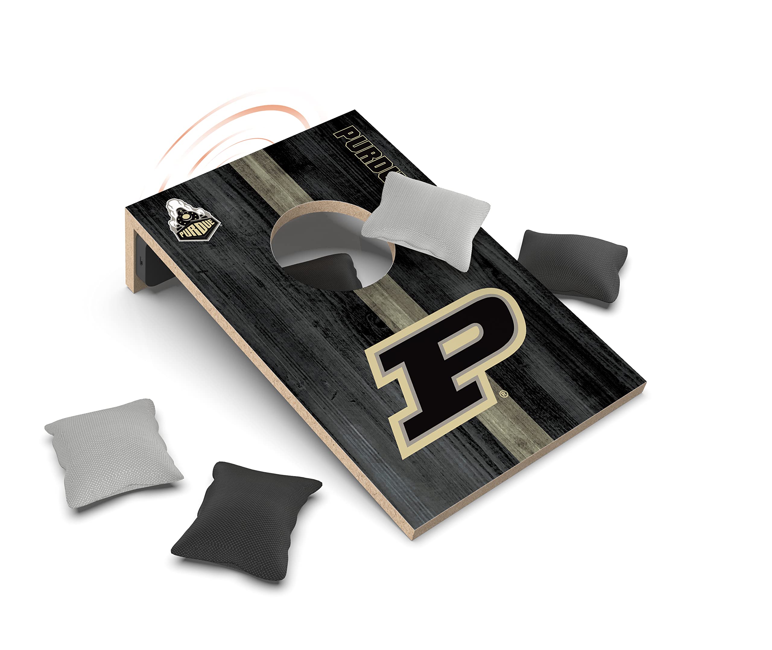 SOAR NCAA Tabletop Cornhole Game and Bluetooth Speaker, Purdue Boilermakers