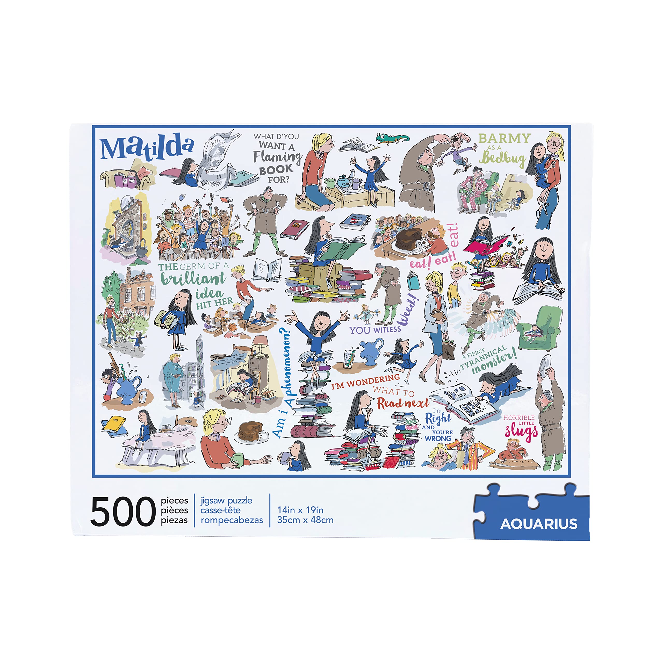 AQUARIUS Roald Dahl Matilda Jigsaw Puzzle (500 Piece Jigsaw Puzzle) - Glare Free - Precision Fit - Officially Licensed Roald Dahl Merchandise & Collectibles - 14 x 19 Inches