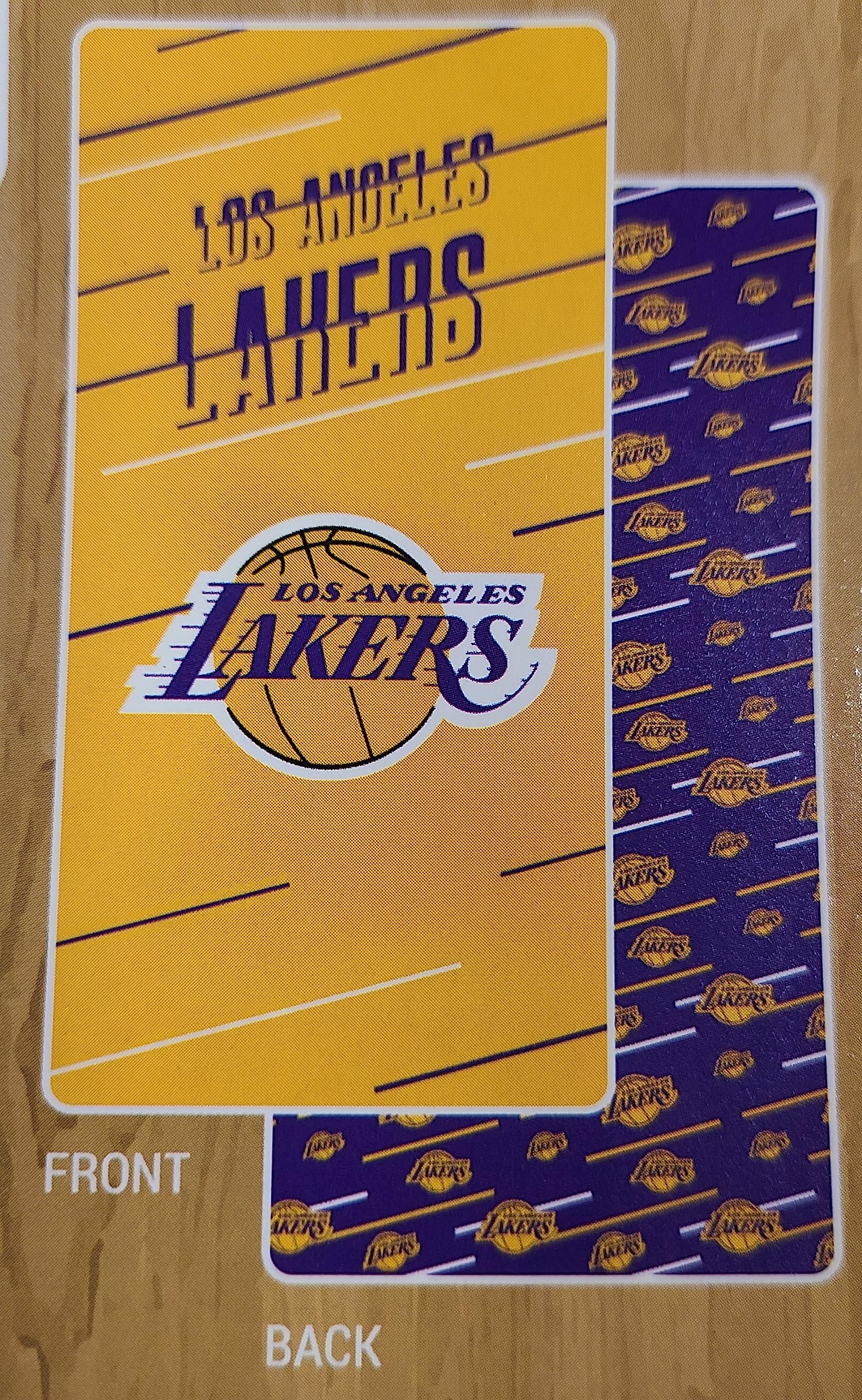 Licensed NBA Splitter Double-Sided Quick Dry Microfiber Beach Towel 64" x 32" with Mesh Travel Bag (Los Angeles Lakers)