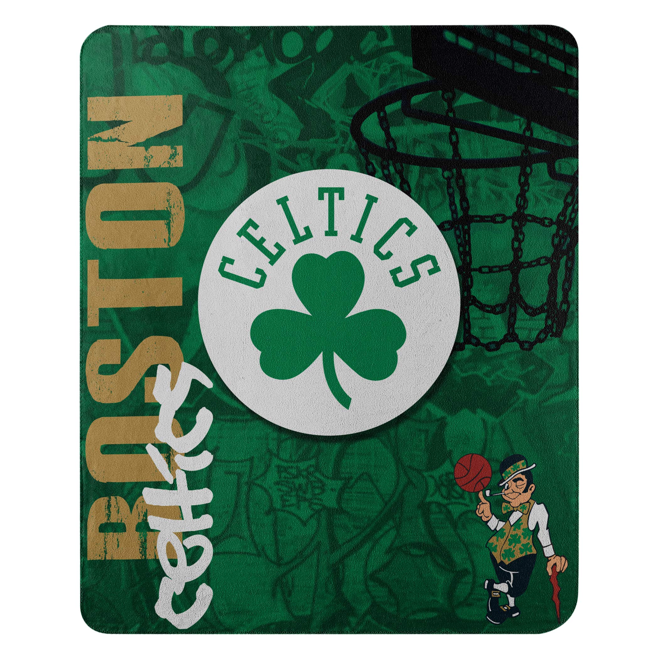 Northwest NBA Boston Celtics Unisex-Adult Fleece Throw Blanket, 50" x 60", Hard Knocks