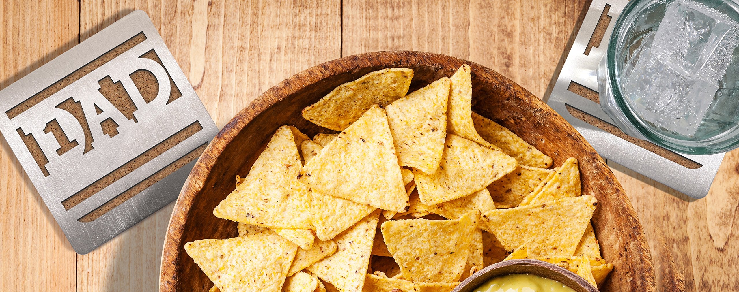 Universal #1 Dad Boaster Stainless Steel Coaster Set of 4