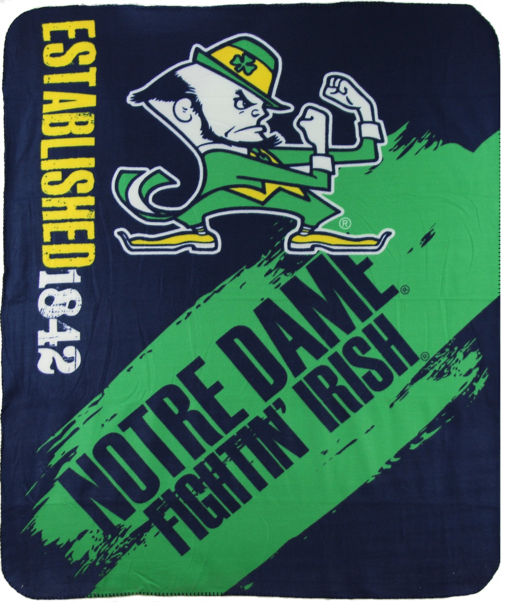 The Northwest Company NCAA Collegiate School Logo Fleece Blanket (Notre Dame Fighting Irish)