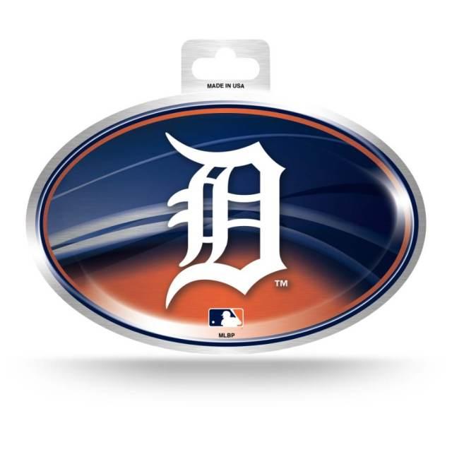 Rico MLB Tigers Metallic Oval Sticker