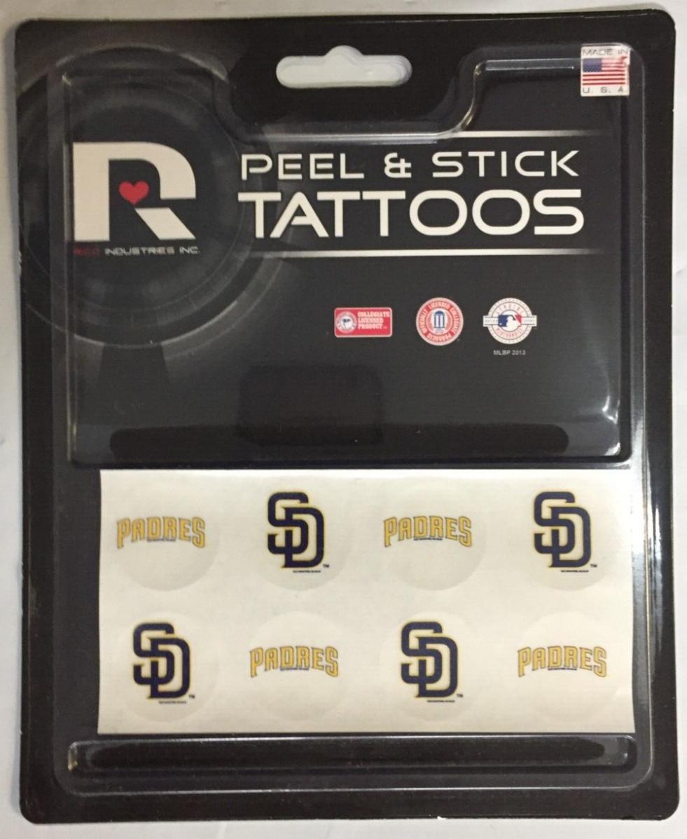 Rico MLB San Diego Padres Tattoo Set (8 Piece)