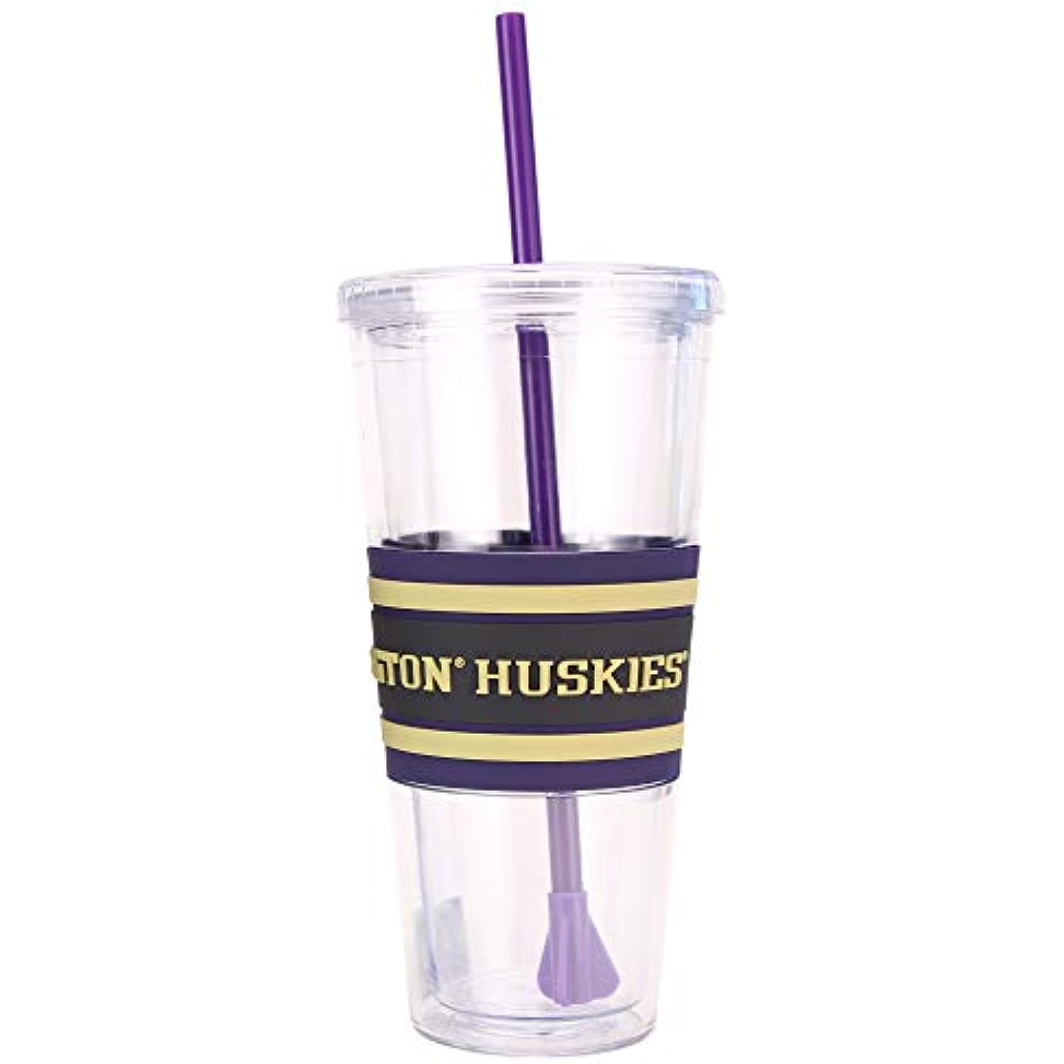 Boelter NCAA Hype 22oz Large Tumbler with Straw 2-Pack (Washington Huskies)