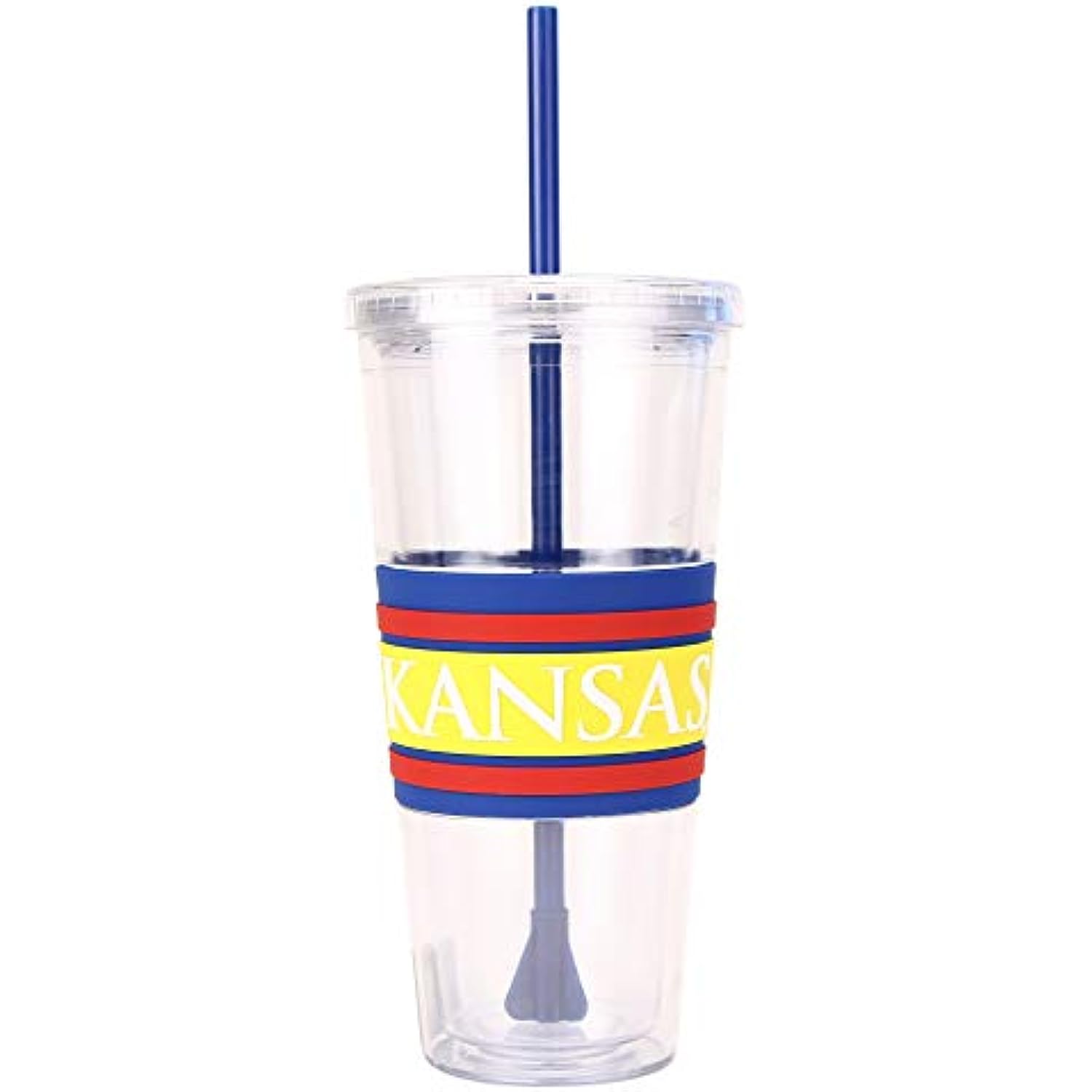 Boelter NCAA Hype 22oz Large Tumbler with Straw 2-Pack (Kansas Jayhawks)