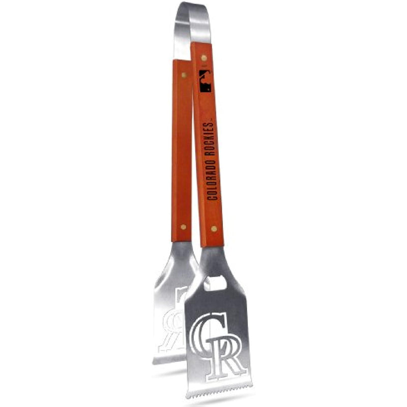 MLB Colorado Rockies Grill-A-Tongs, Heavy Duty Stainless Steel BBQ Grill Tongs