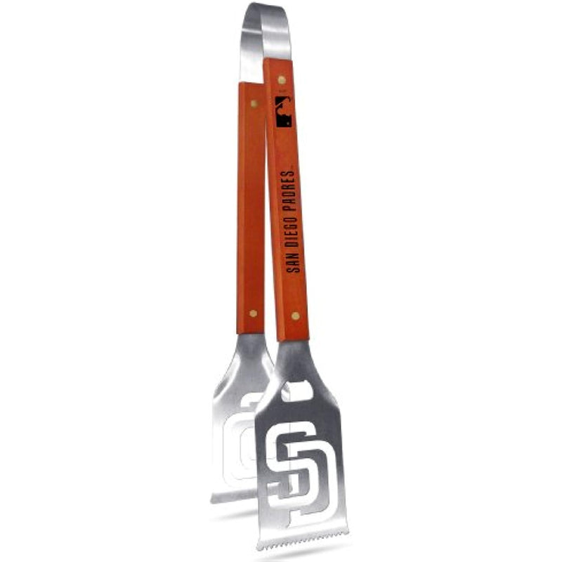 MLB San Diego Padres Grill-A-Tongs, Heavy Duty Stainless Steel BBQ Grill Tongs