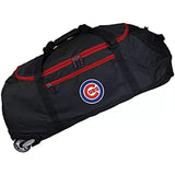 Officially Licensed MLB Chicago Cubs 36" Large Collapsible Luggage Duffel Bag with Rolling Wheels