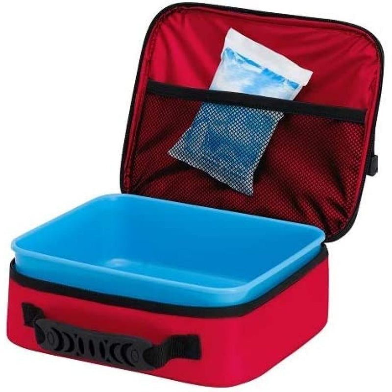 Officially Licensed MLB Cooltime Insulated Lunch Bag Kit with Removable Tray (Cincinnati Reds)