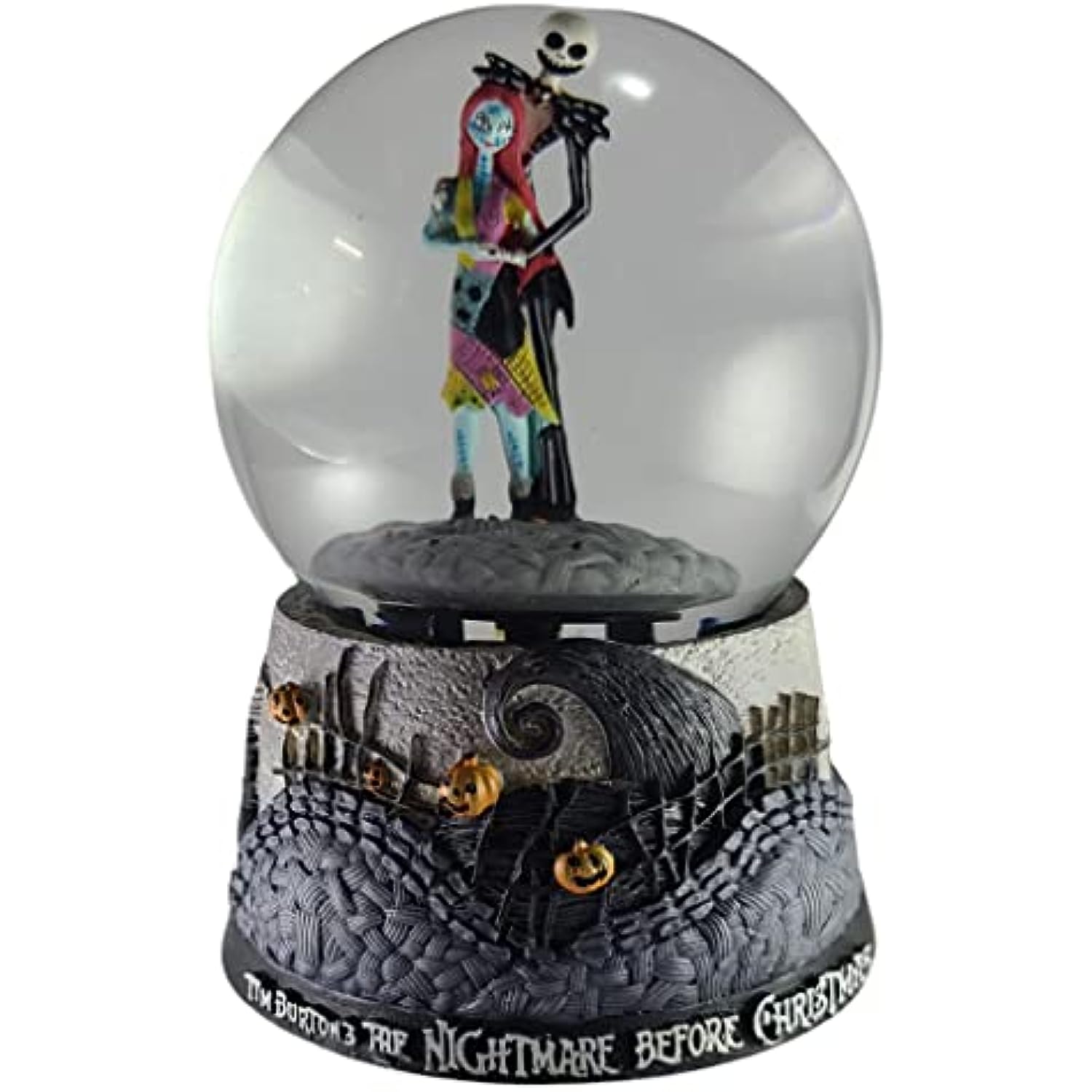 KCare Exclusive Limited Edition Snow Globe - The Nightmare Before Christmas Musical SnoMotion Water Globe (Jack and Sally)