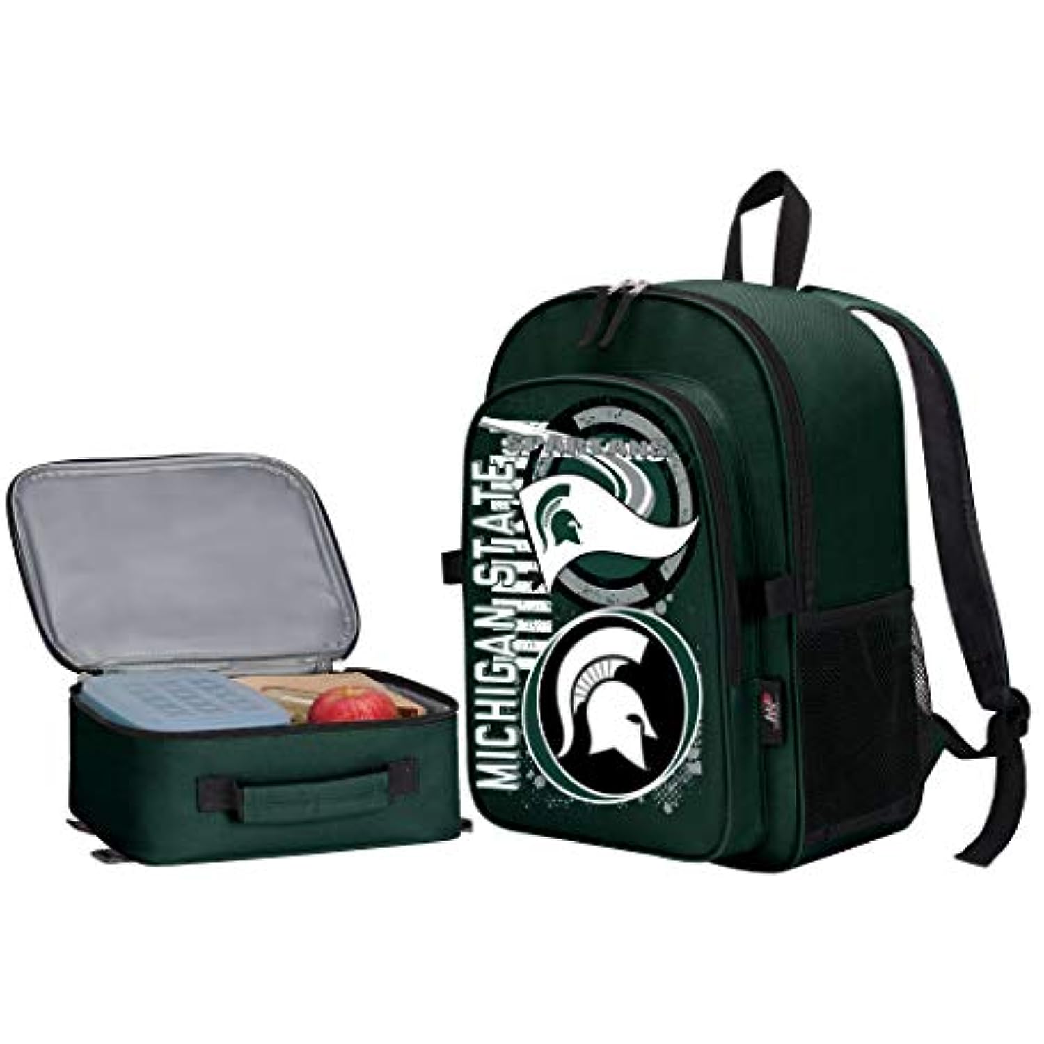 Michigan State Spartans "Accelerator" Backpack & Lunch Kit Set, 16" x 9.5" x 12"