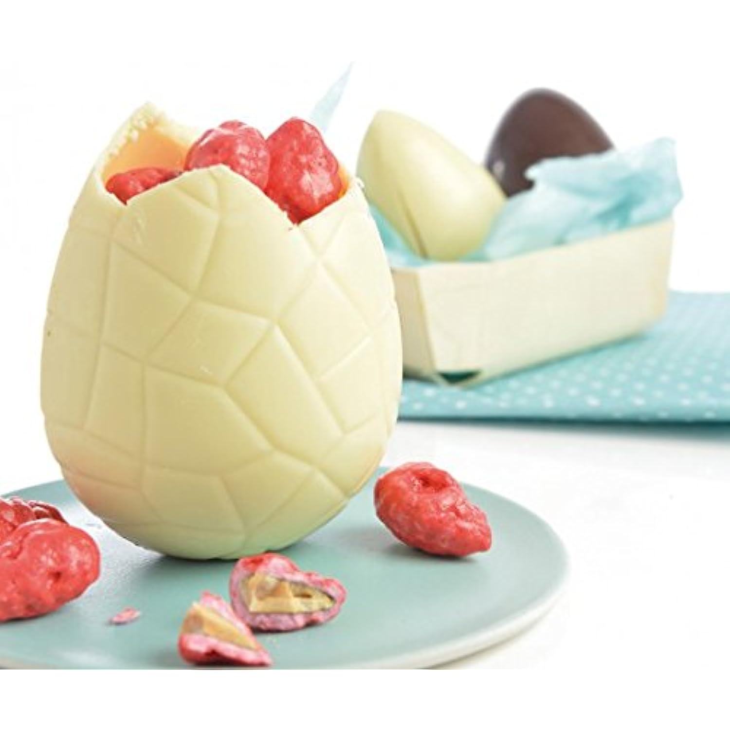 Chocolate and Candy Egg Kit - Heat Resistant - Easy to Use - Includes Silicone Brush by Mastrad