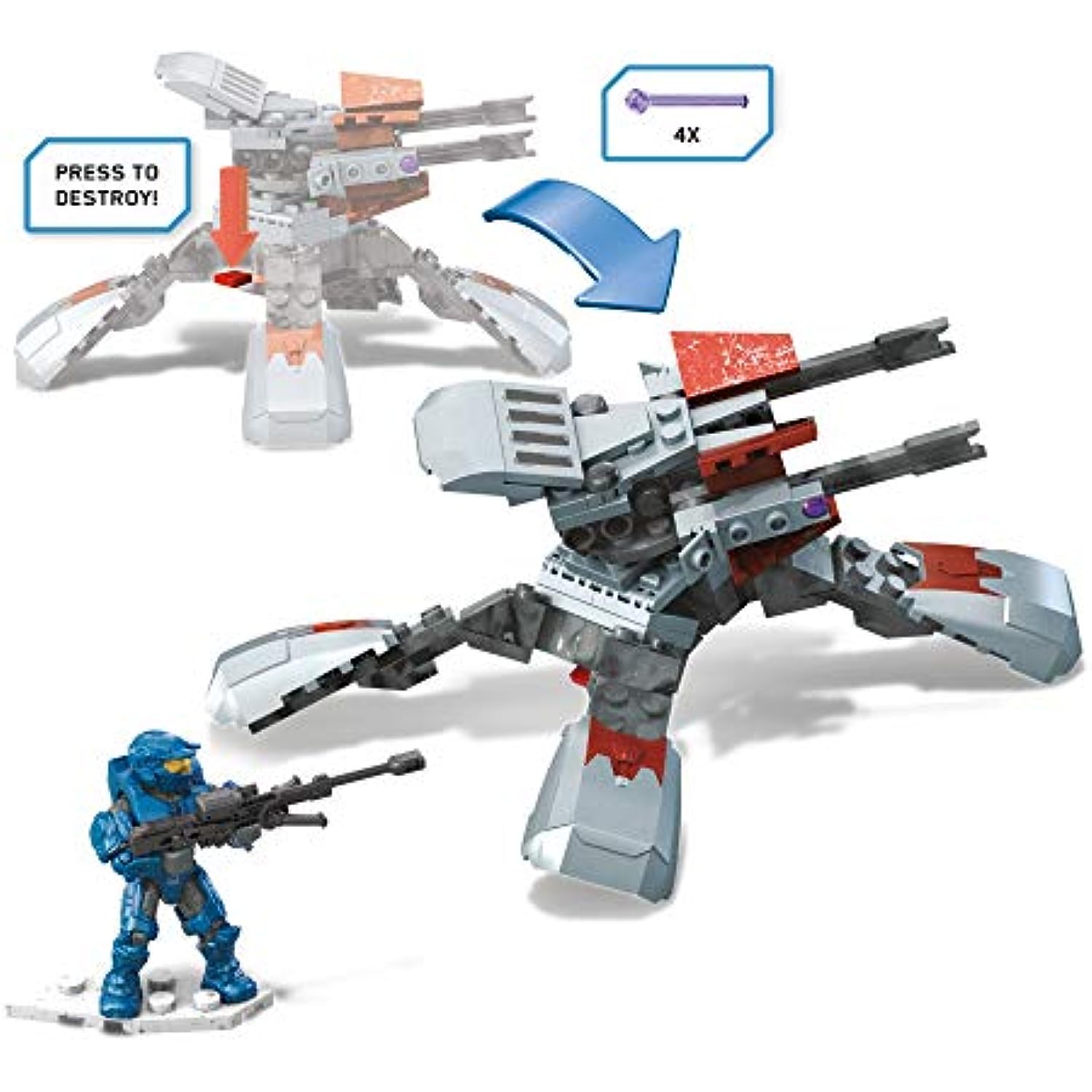 Mega Construx Halo Banished Turret Building Set, 1 pcs, 96 months to 144 months