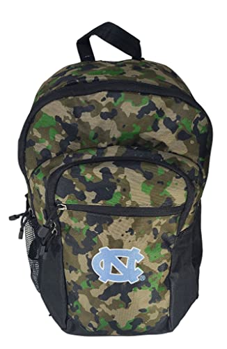 Officially Licensed NCAA "Warning" Backpack (North Carolina UNC Tar Heels Camo)