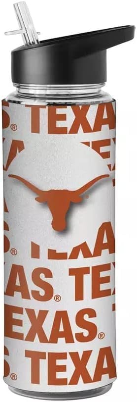 Licensed NCAA Collegiate Fan Bundle Includes Water Bottle and Beach Towel (Texas Longhorns Circle)