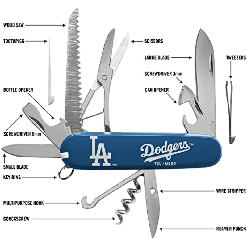 Sports Vault MMMLB1401 Los Angeles Dodgers Classic Pocket Multi-Tool