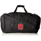 Officially Licensed NCAA North Carolina State Wolfpack "Roadblock" Duffel Bag, 20" x 11.5" x 13", Black