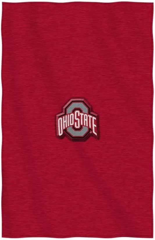 Ohio State Buckeyes 30oz Insulated Stainless Steel Travel Tumbler and Blanket Bundle (Dominate Sweatshirt Throw)