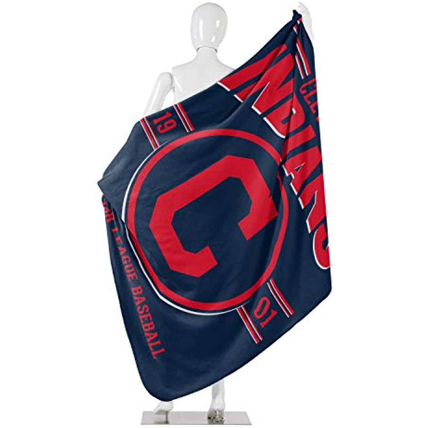 Northwest MLB Cleveland Indians 50x60 Fleece Southpaw DesignBlanket, Team Colors, One Size