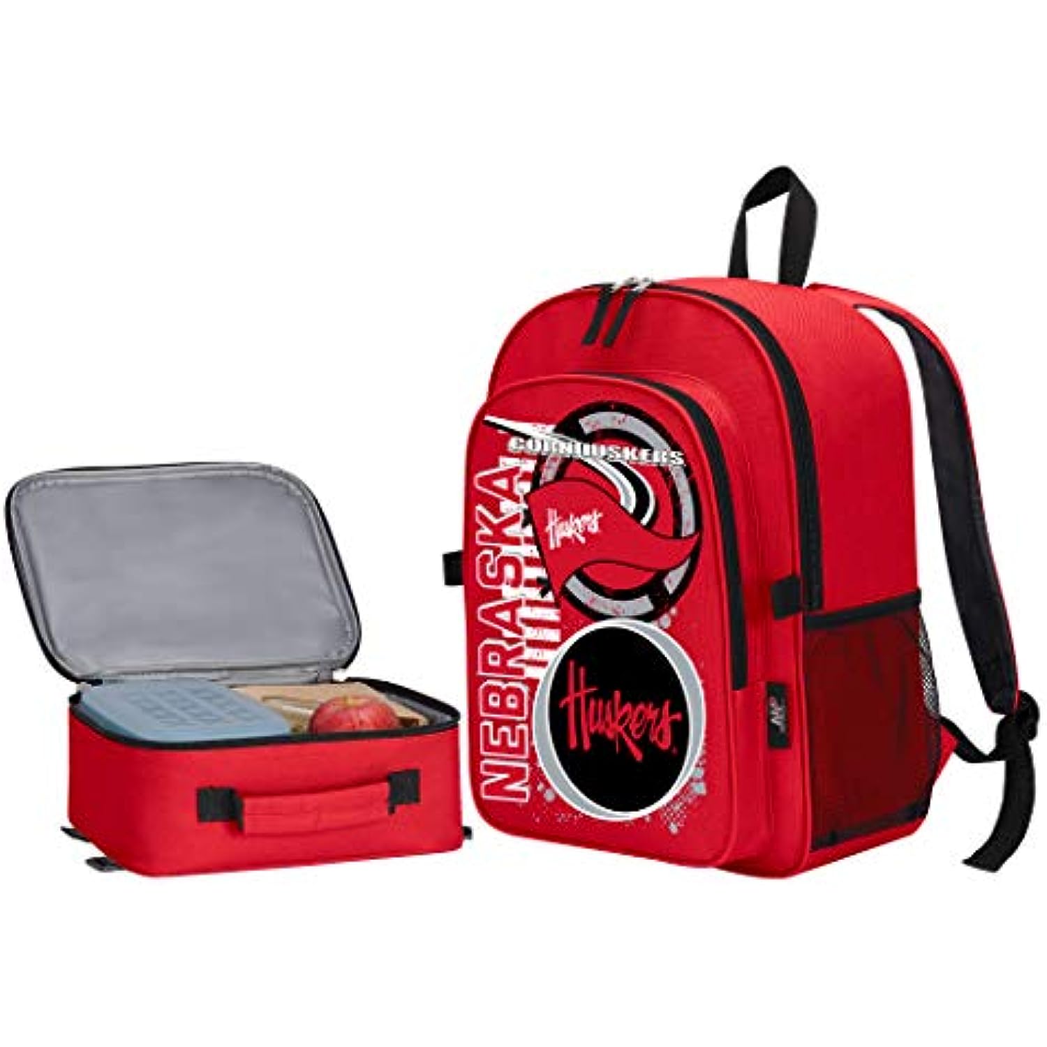 Nebraska Cornhuskers "Accelerator" Backpack & Lunch Kit Set, 16" x 9.5" x 12"