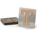 MLB Texas Rangers Boasters, Heavy Duty Stainless Steel Coasters, Set of 4