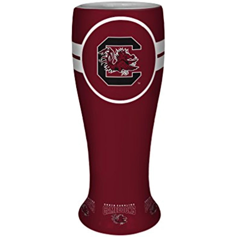 NCAA South Carolina Gamecocks Collectible Ceramic Pilsner, 2.5-ounce, Red