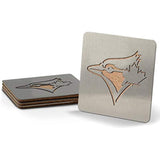 MLB Toronto Blue Jays Boasters, Heavy Duty Stainless Steel Coasters, Set of 4