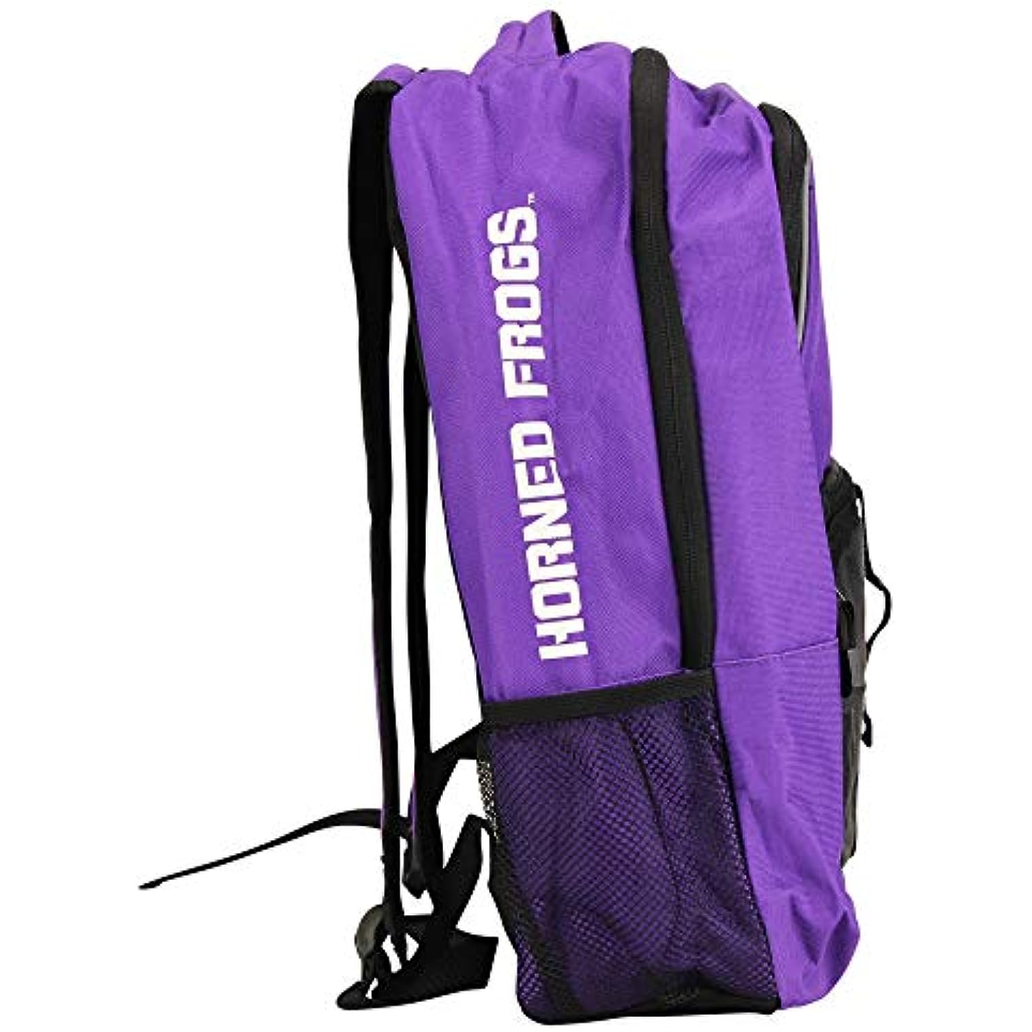 NCAA Padded Utility Laptop Backpack and Cinch Bag Set, Bookbag & Back Sack Combo (TCU Horned Frogs)