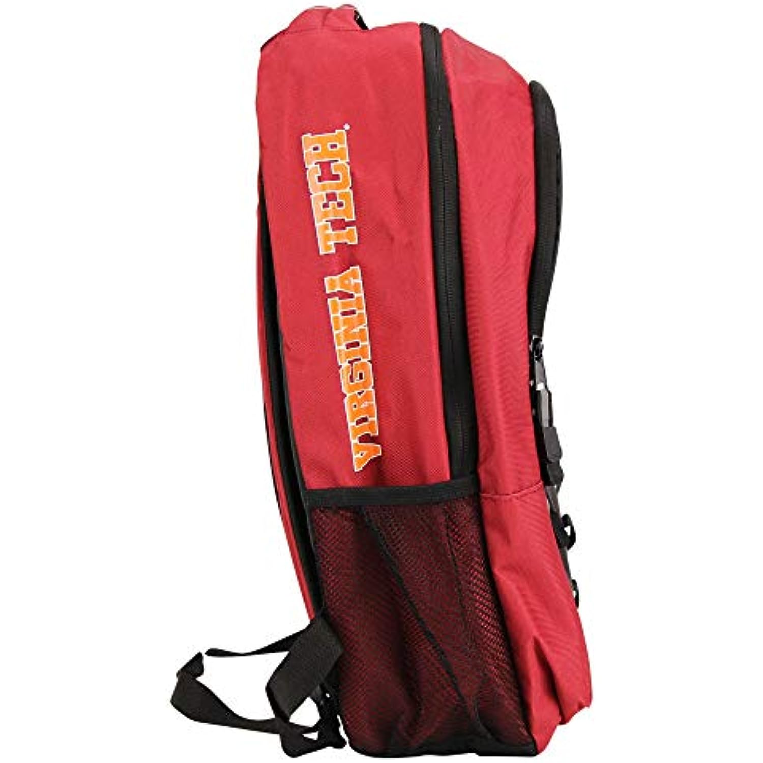 NCAA Padded Utility Laptop Backpack and Cinch Bag Set, Bookbag & Back Sack Combo (Virginia Tech Hokies)