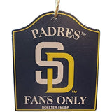 Officially Licensed MLB Wood Sign Fan Ornament (San Diego Padres)