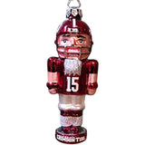 Alabama Crimson Tide Blown Glass Hanging Nutcracker Style Ornament Team Player Helmet and Uniform