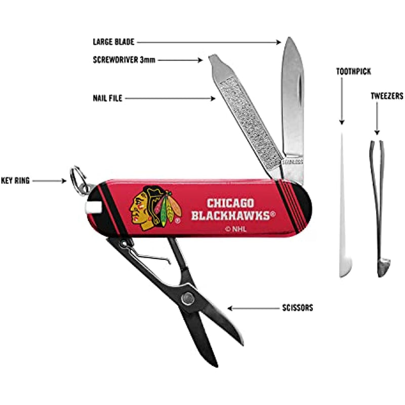 The Sports Vault NHL Chicago Blackhawks Essential Pocket Multi-Tool