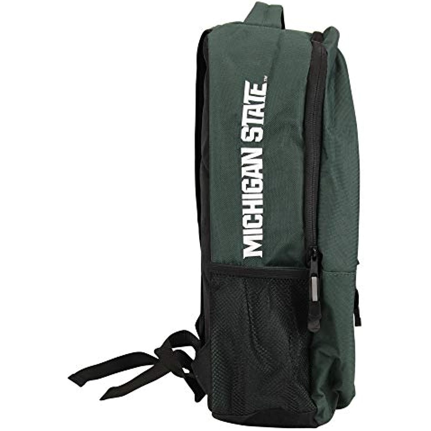 NCAA Padded Utility Laptop Backpack and Cinch Bag Set, Bookbag & Back Sack Combo (Michigan State Spartans)