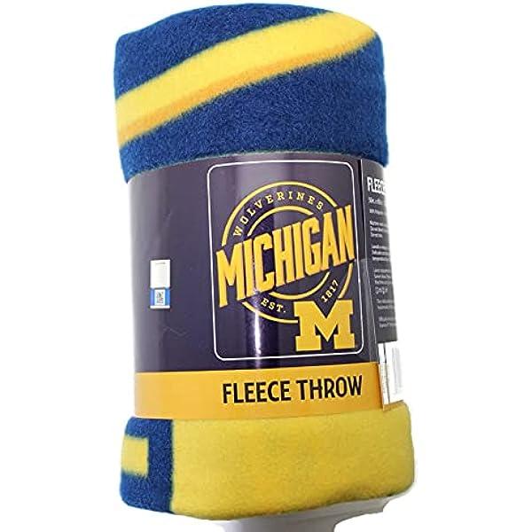 Northwest Licensed NCAA Double Blanket Bundle, Two Top Selling Throw Blankets for All Occasions (Michigan Wolverines, Painted Fleece/New School Sherpa)