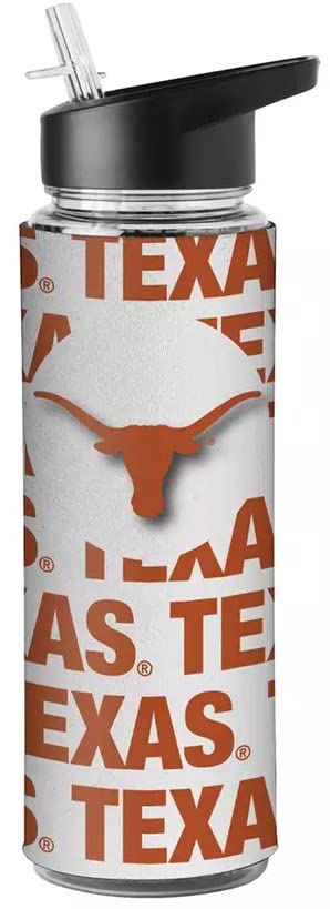 NCAA Flip Top Spout 25oz Water Bottle with Removable Neoprene Sleeve (Texas Longhorns)