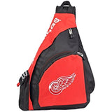 NHL Detroit Red Wings Leadoff Sling Backpack, 20-Inch, Black/Red