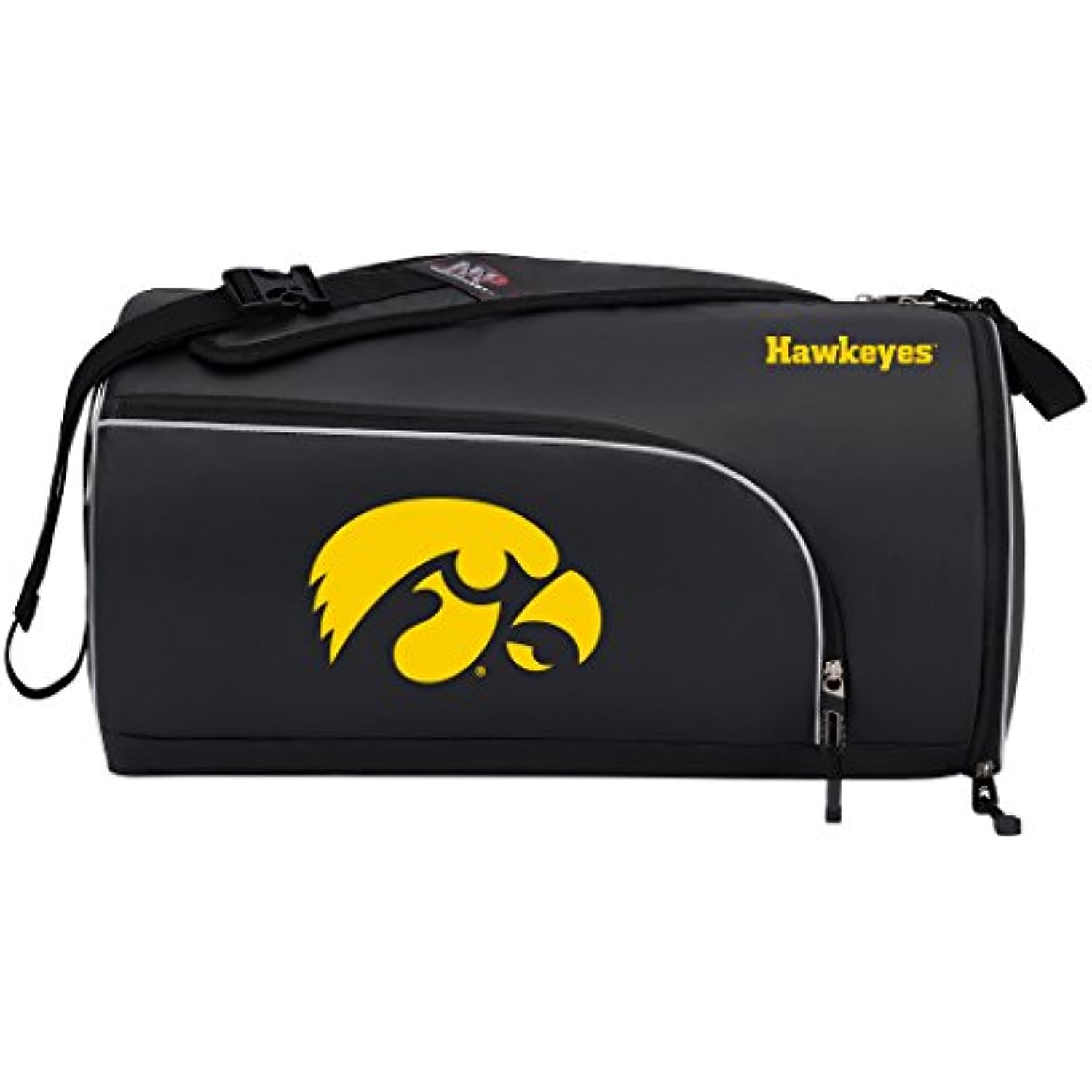 The Northwest Company NCAA Iowa Hawkeyes "Squadron" Duffel Bag, 20" x 10.75" x 10.75", Squadron